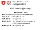 Első tanítási nap programja