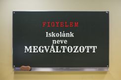 Figyelem! Iskolánk neve megváltozott